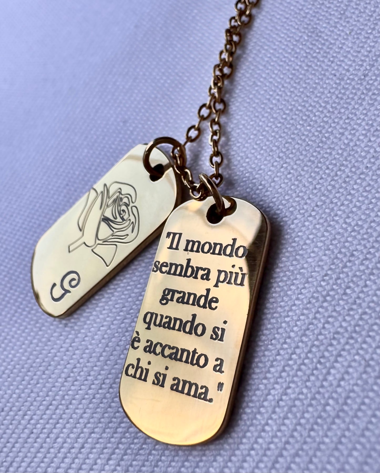 Collana Doppia Medaglia Personalizzabile