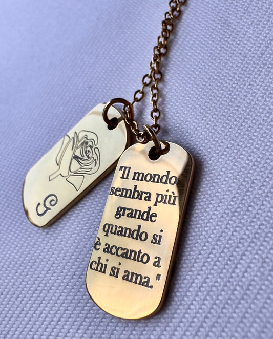 Collana Doppia Medaglia Personalizzabile