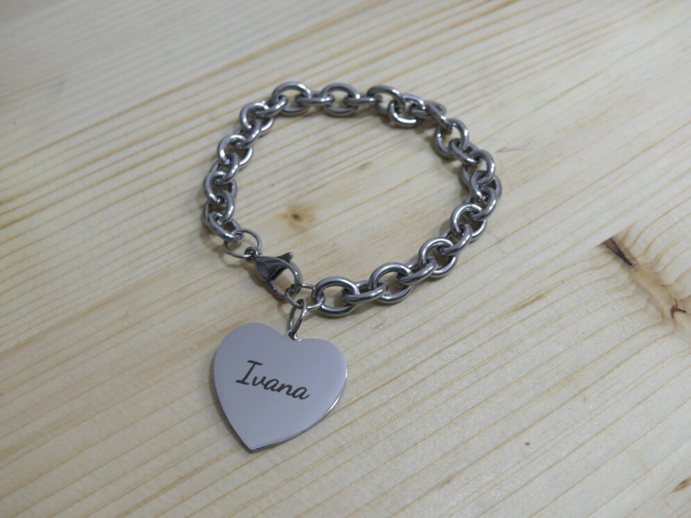 Bracciale Cuore in Catene Personalizzabile