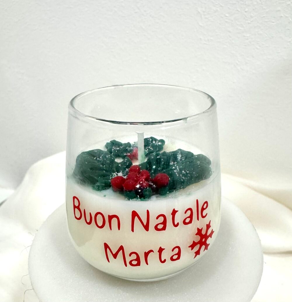 Candela Buon Natale Personalizzabile