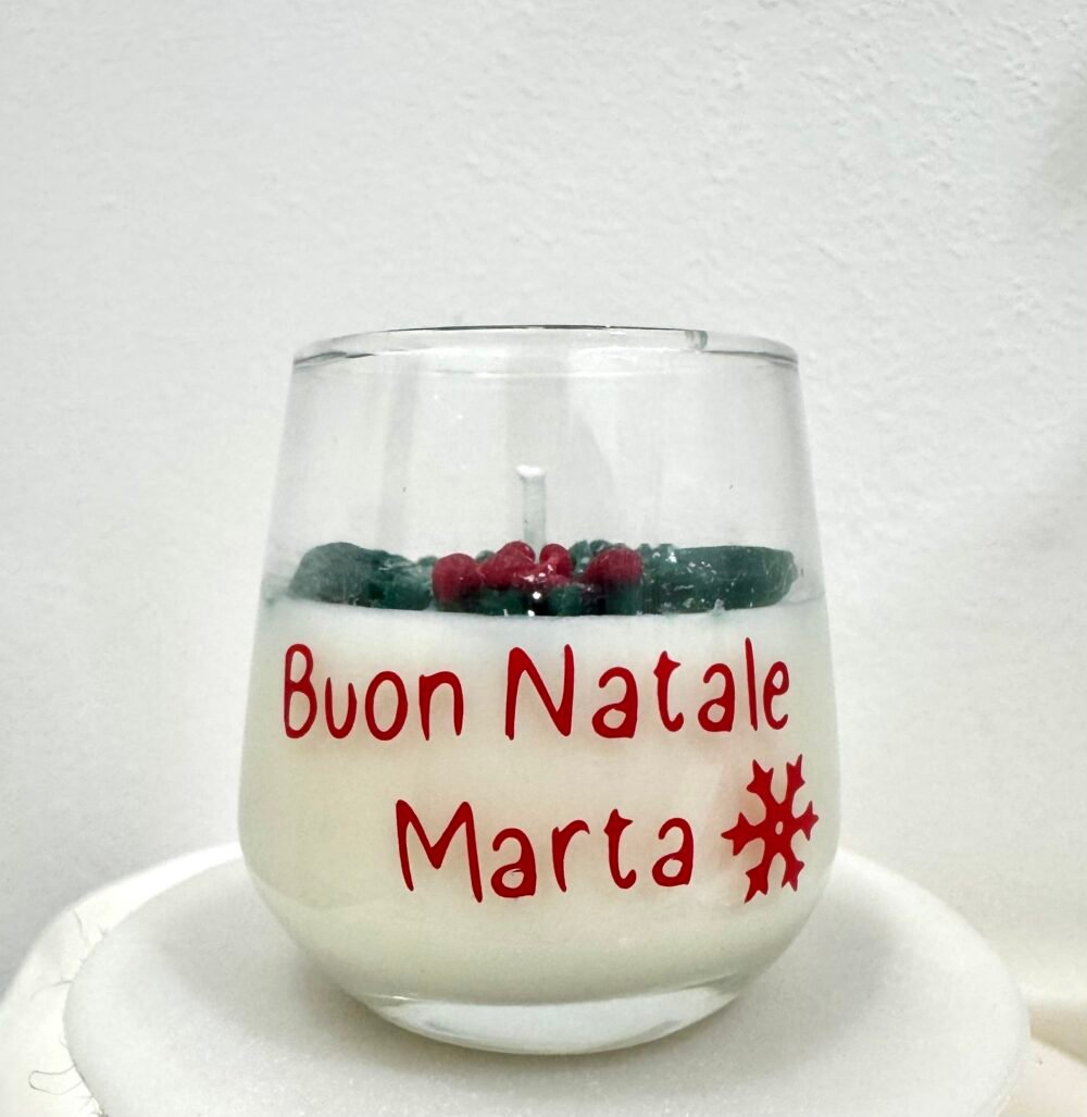 Candela Buon Natale Personalizzabile - immagine 2